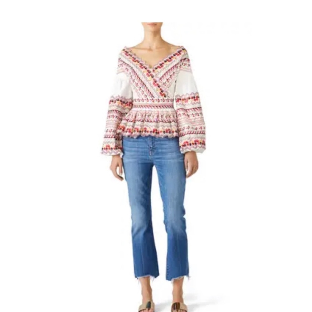 AMUR EMBROIDERED OFF THE SHOULDER TOP